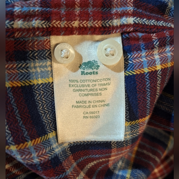 Men's Vintage Roots Plaid Shirt - Size Large 100% Cotton - Picture 2 of 6